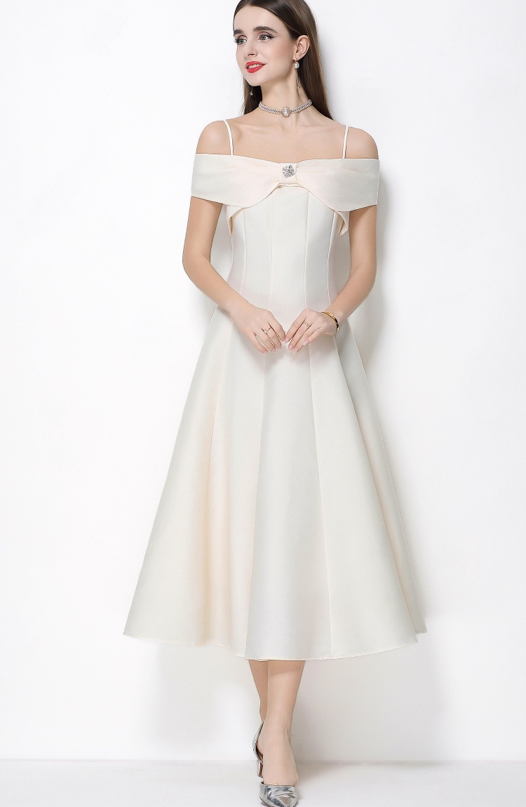 Sling long dress France style dress for women