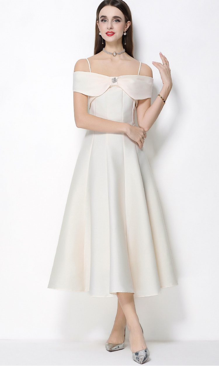 Sling long dress France style dress for women