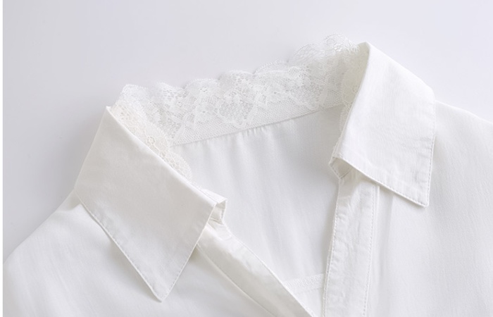 Pseudo-two Casual tops loose spring shirt for women