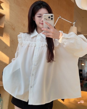 Spring niche Casual shirt splice Korean style tops