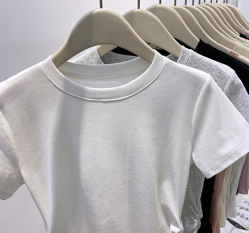 Short sleeve enticement lace ballet splice T-shirt for women