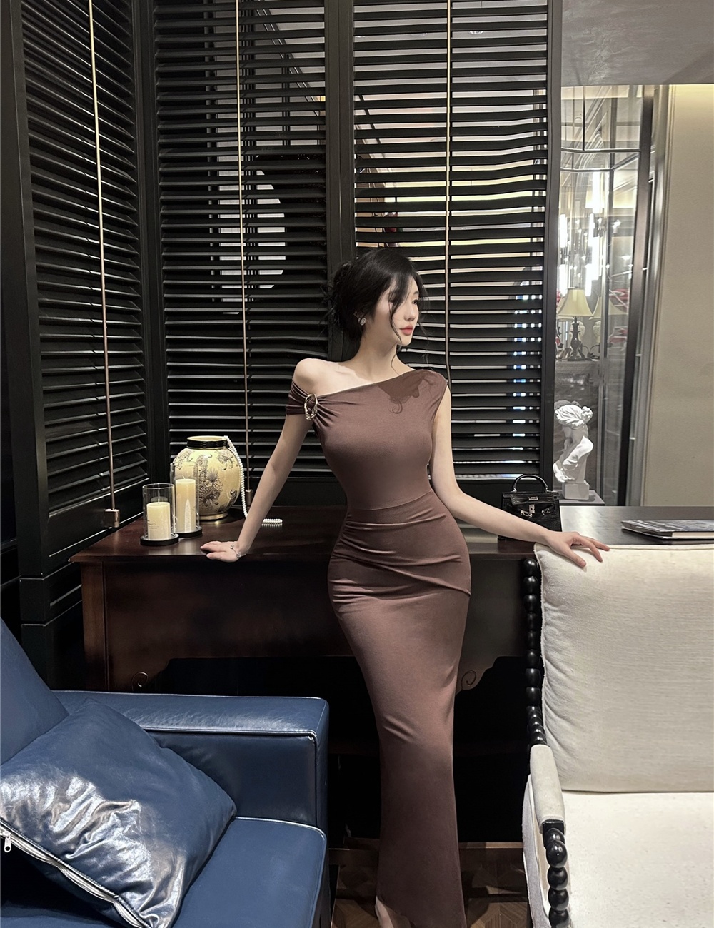 Spicegirl France style pinched waist dress