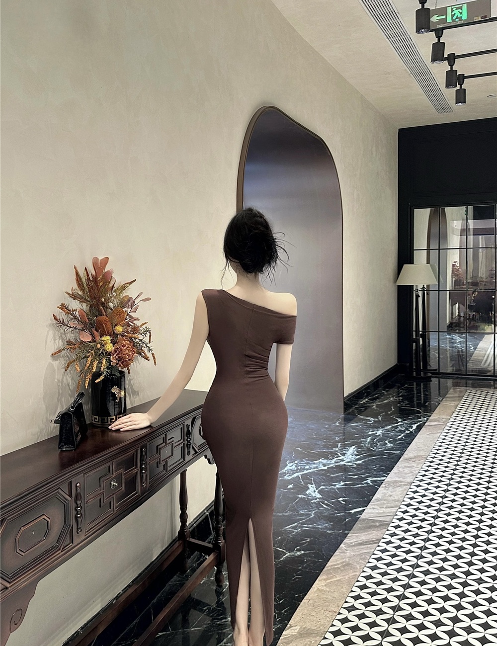 Spicegirl France style pinched waist dress