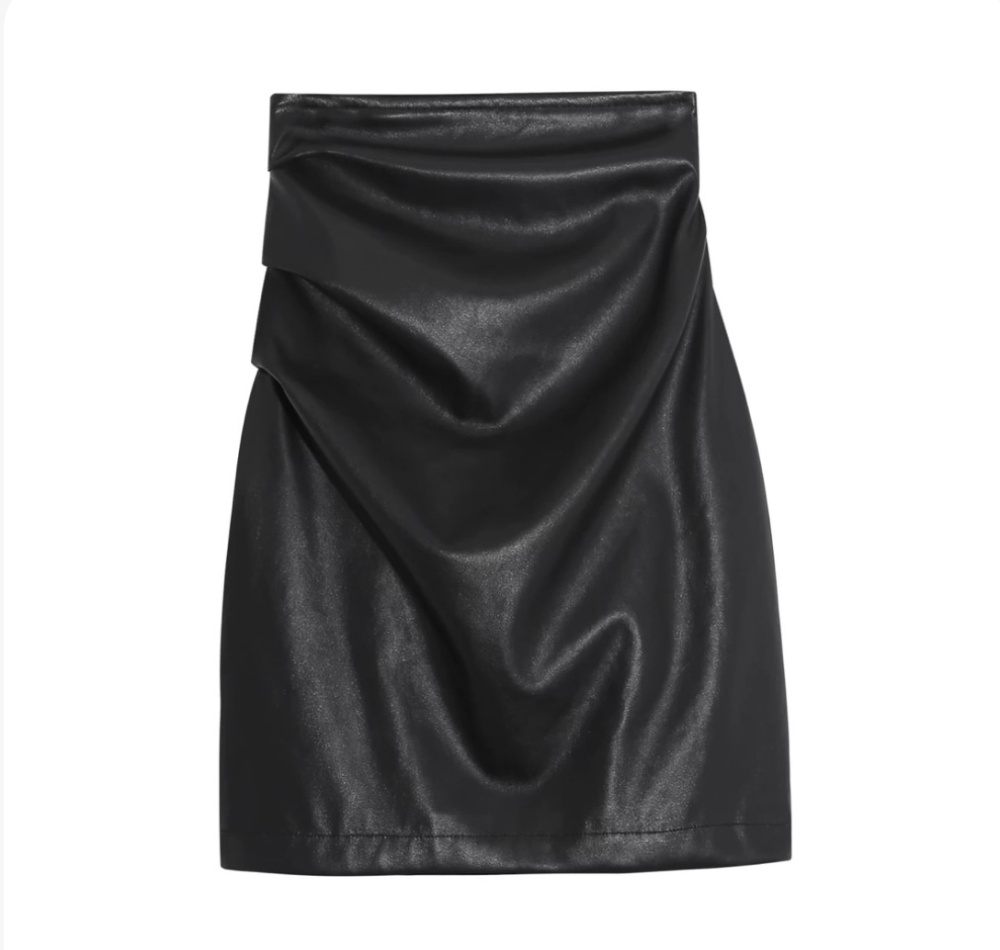 PU package hip short skirt spicegirl skirt for women