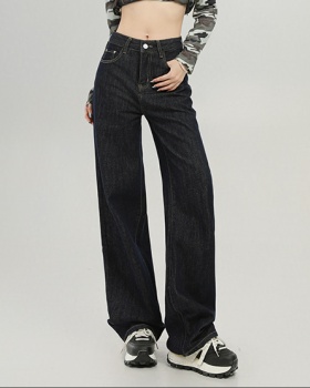 Wide leg mopping long pants lengthen pants