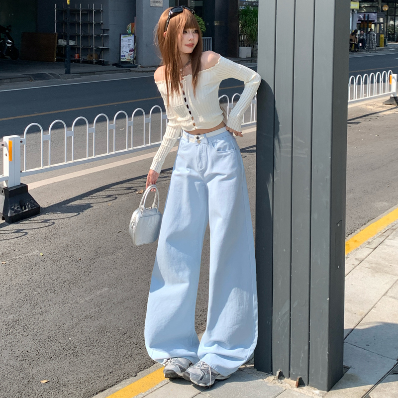 Casual long pants lengthen wide leg pants for women