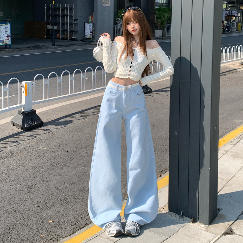 Casual long pants lengthen wide leg pants for women