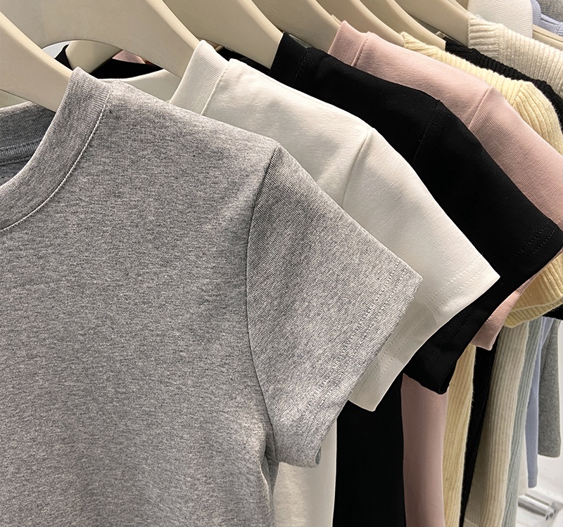 White sweet spicegirl slim enticement short sleeve T-shirt