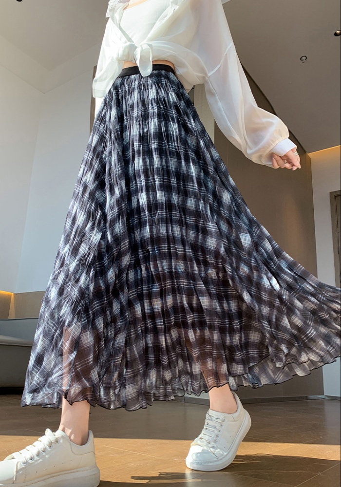 Long A-line lazy big skirt irregular skirt for women