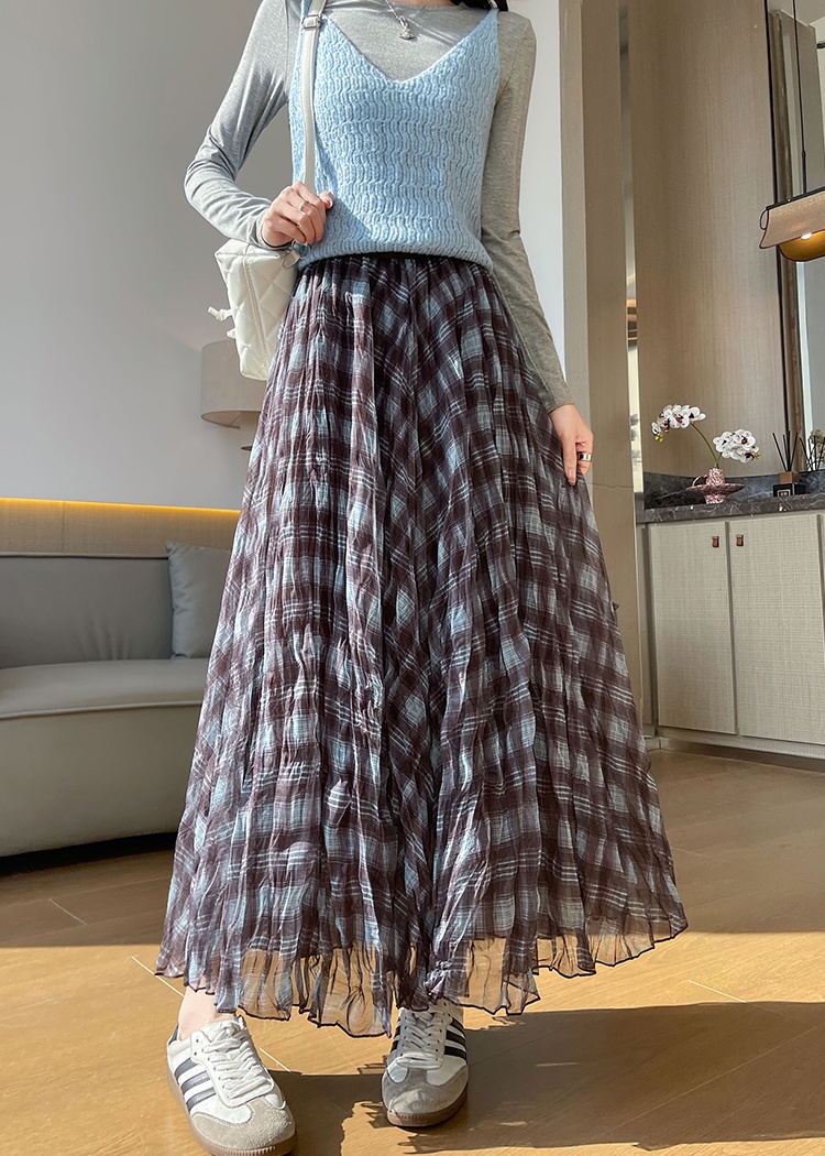 Long A-line lazy big skirt irregular skirt for women