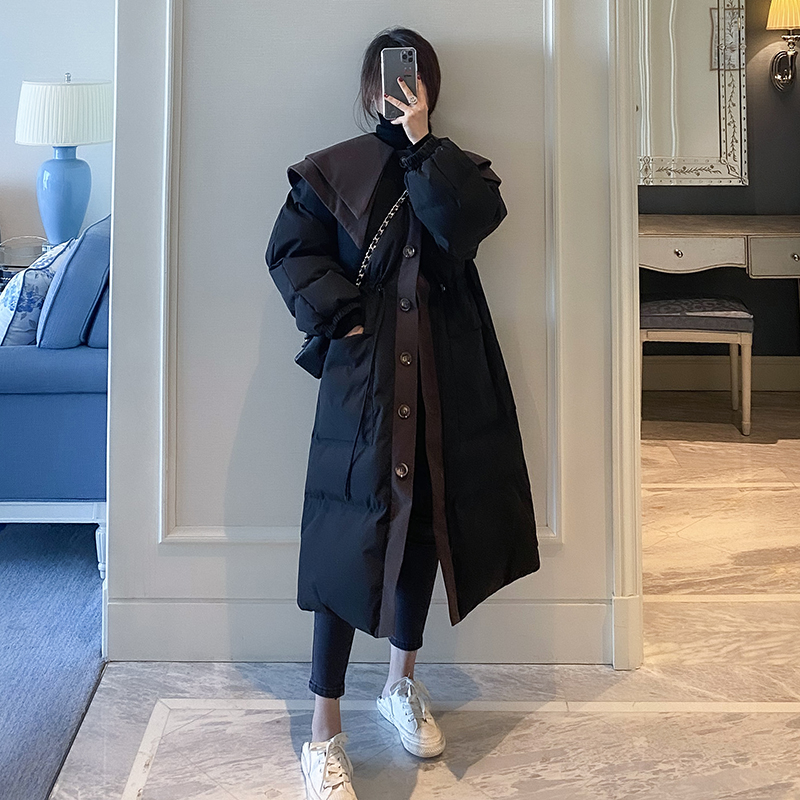 Winter mixed colors down coat for women