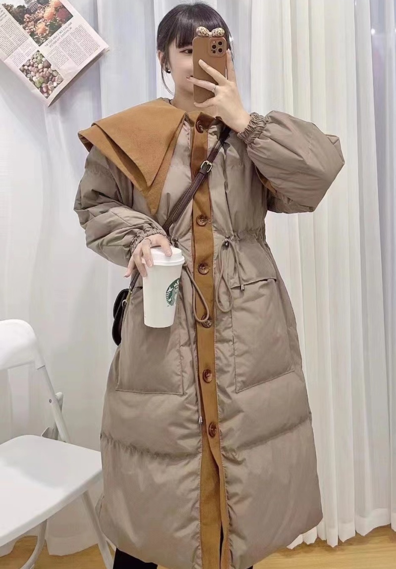 Winter mixed colors down coat for women