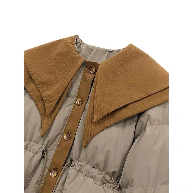 Winter mixed colors down coat for women