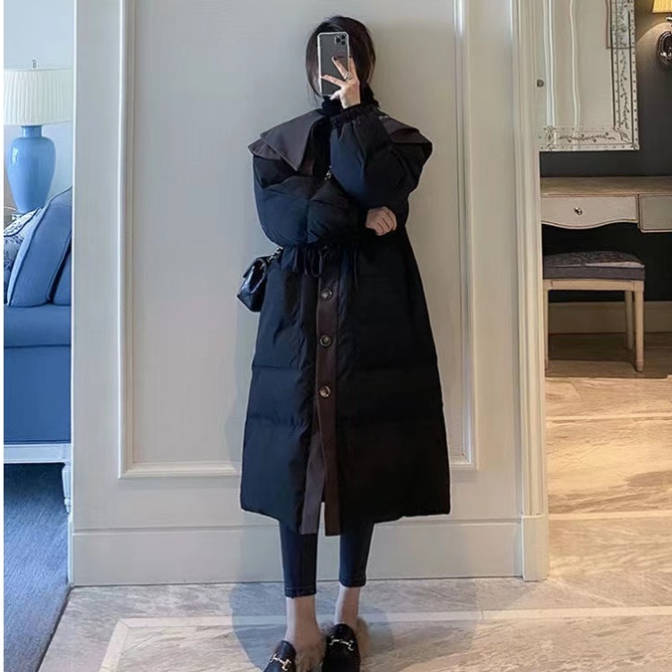 Winter mixed colors down coat for women