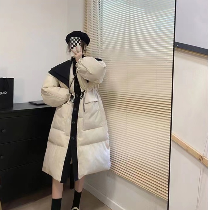 Winter mixed colors down coat for women