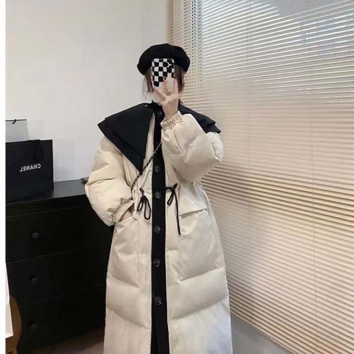 Winter mixed colors down coat for women