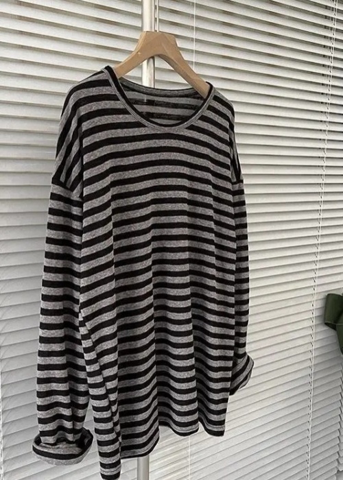 Long sleeve spring T-shirt lazy loose tops