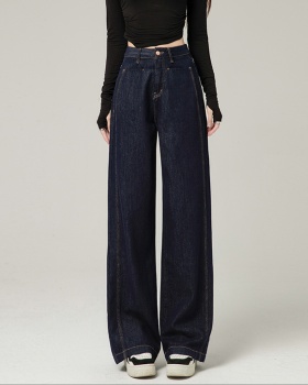 Lengthen spring wide leg pants drape jeans for women