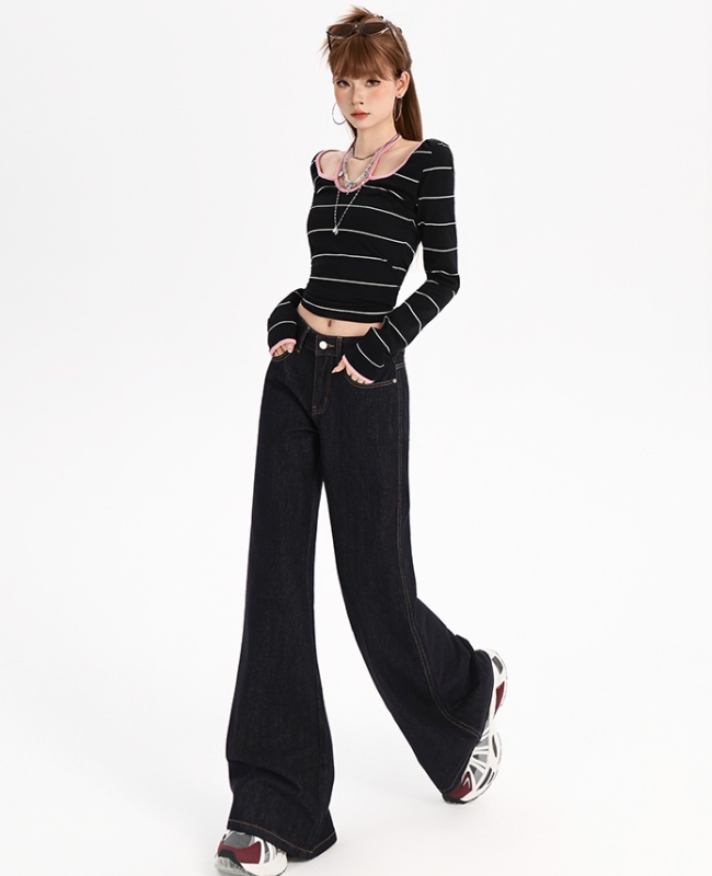 Micro speaker Casual flare pants straight long pants