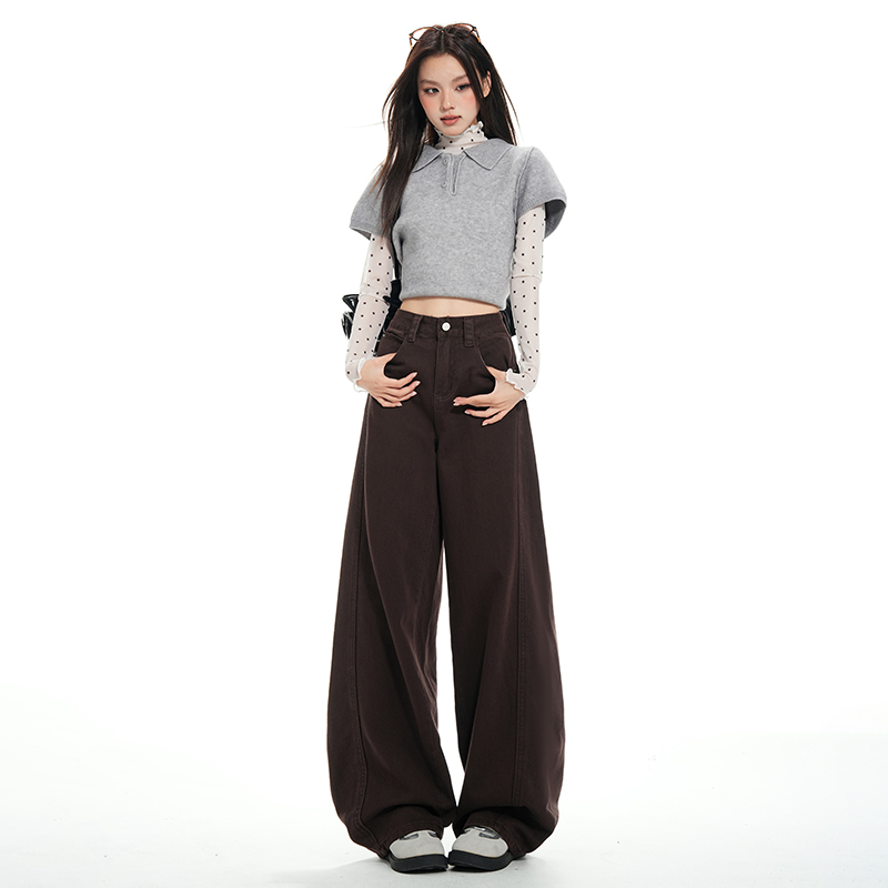 All-match jeans stereoscopic pants for women