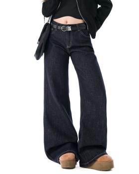 Loose low-waist pants spring micro speaker jeans for women