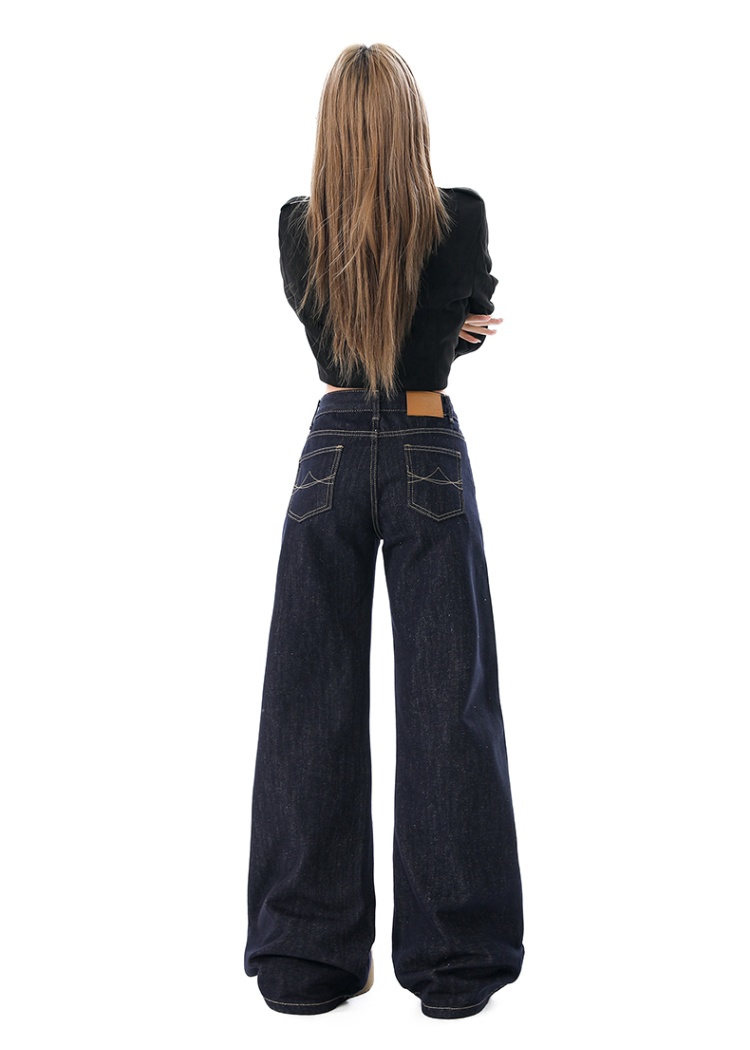 Loose low-waist pants spring micro speaker jeans for women