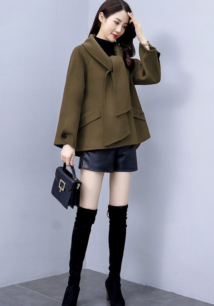 Fashion elegant simple winter cozy woolen coat