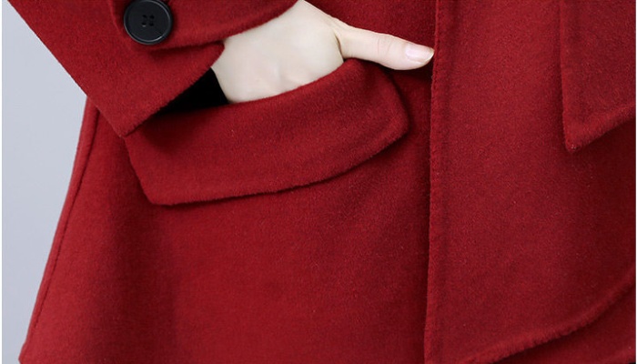 Fashion elegant simple winter cozy woolen coat