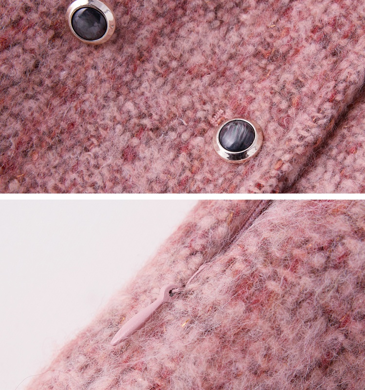 Winter down coat chanelstyle fox fur short skirt a set