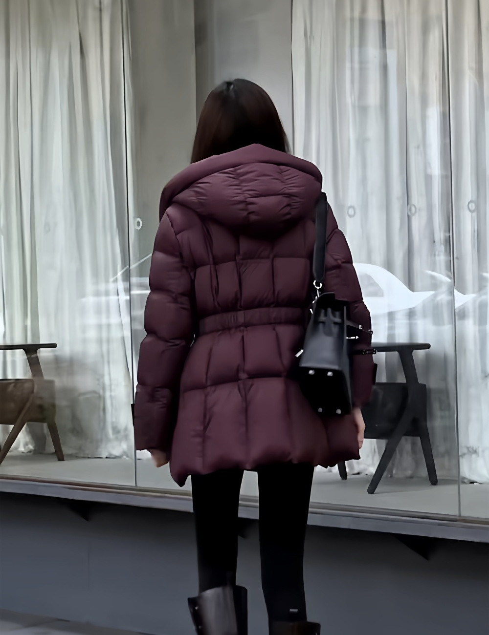 Thick fashion coat temperament down coat for women