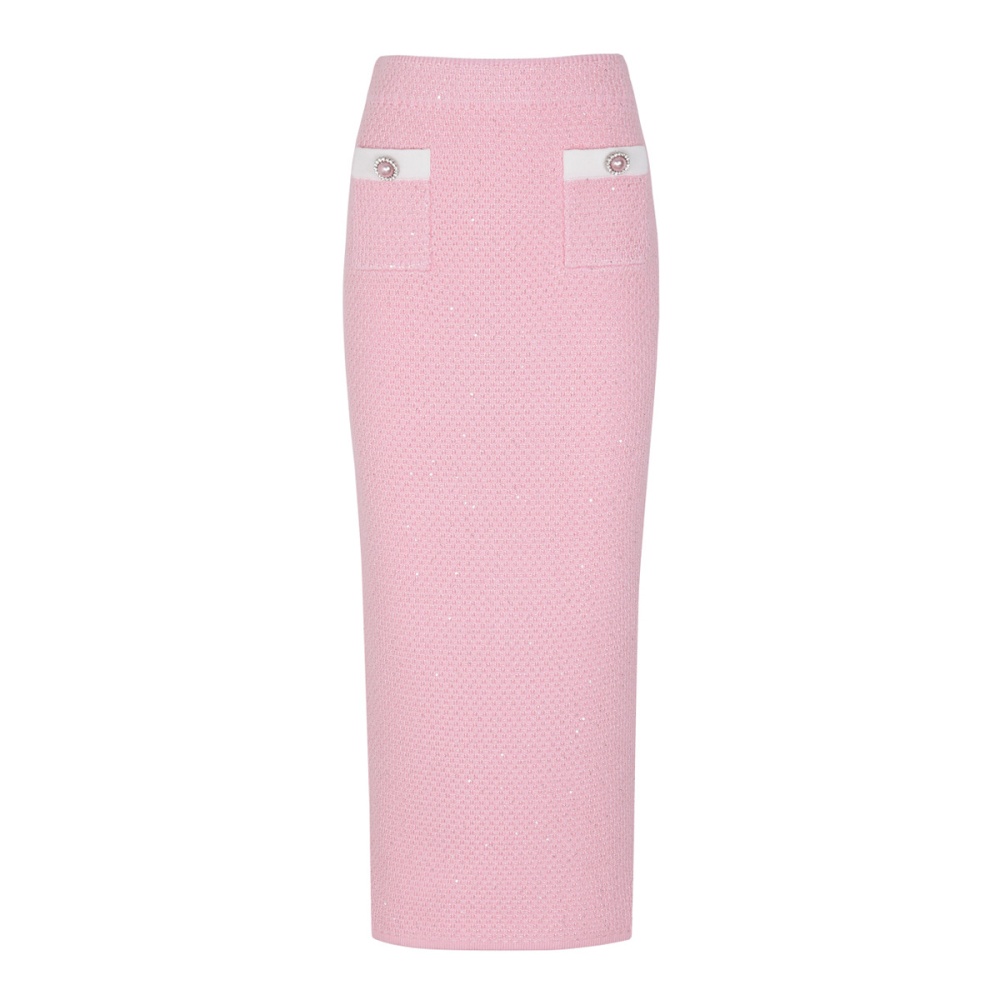 Knitted spring and autumn skirt fashion coat a set