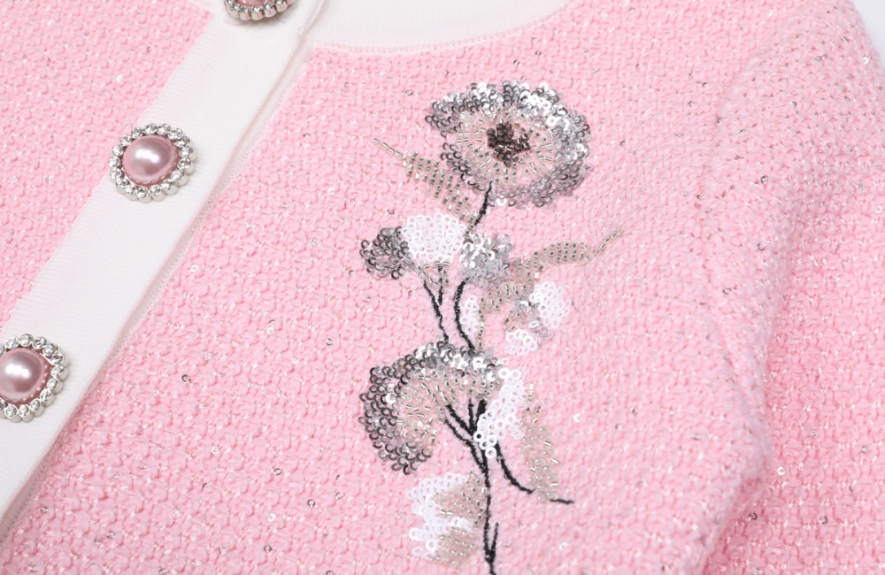 Knitted spring and autumn skirt fashion coat a set