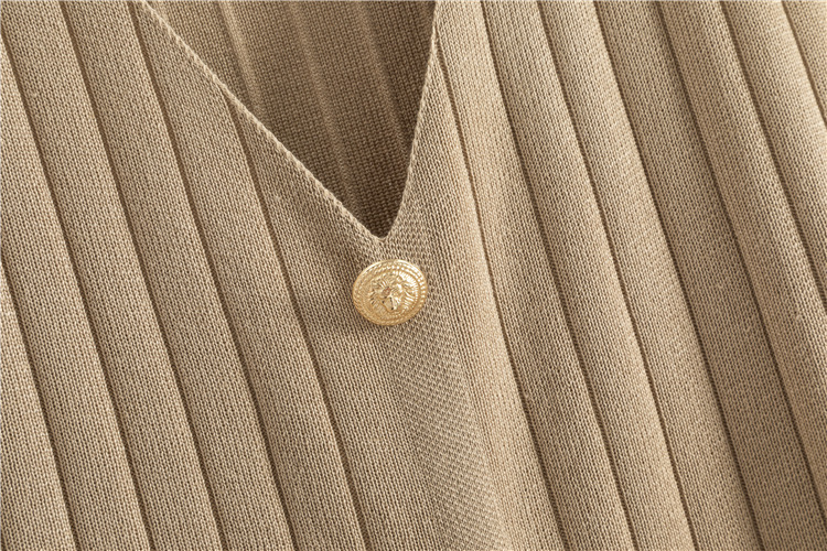 Knitted cardigan temperament sweater 2pcs set for women