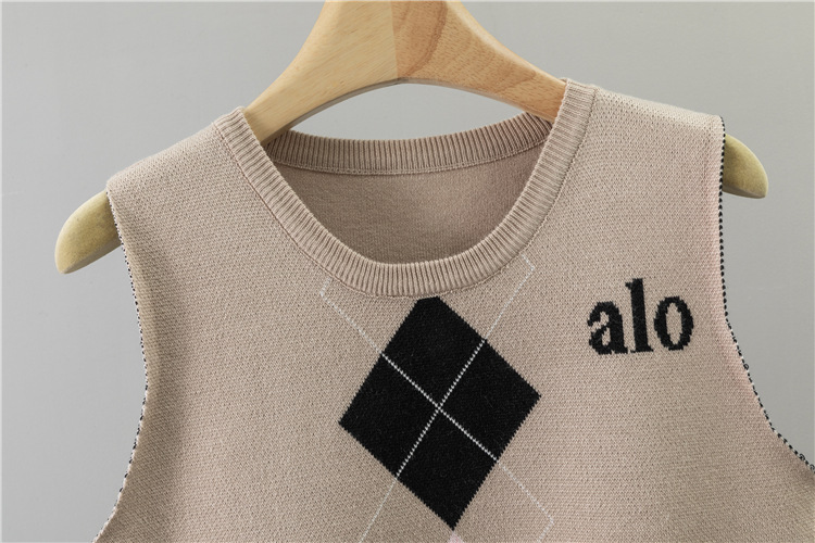 Temperament sweater Casual vest 3pcs set for women