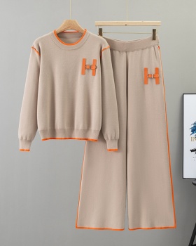 Sports pants long sleeve tops 2pcs set for women