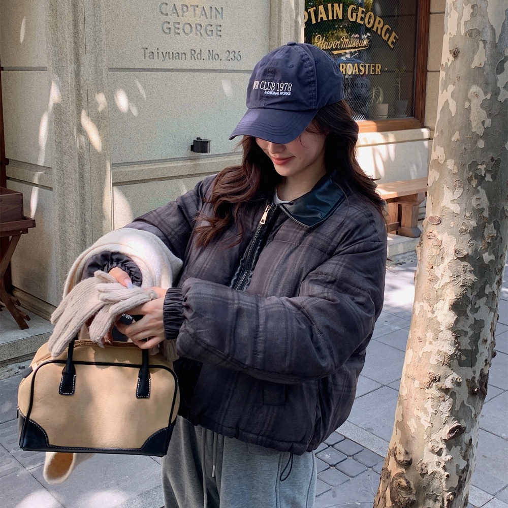 Cstand collar bread clothing coat for women