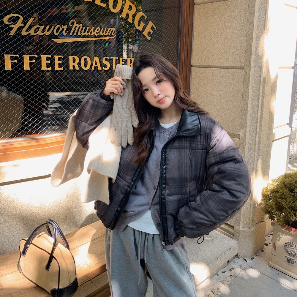 Cstand collar bread clothing coat for women