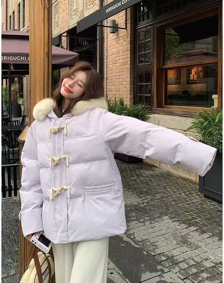 Down bread clothing winter cotton coat for women