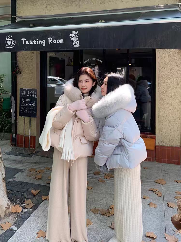 Fashion thick coat short cotton coat for women