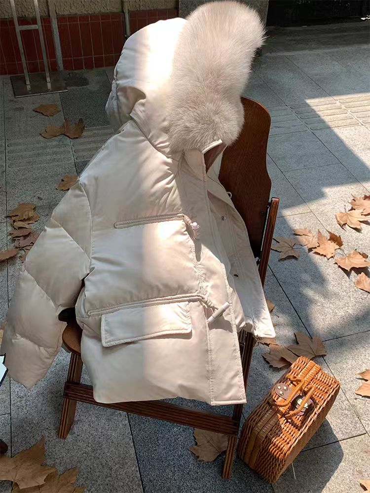 Fashion thick coat short cotton coat for women