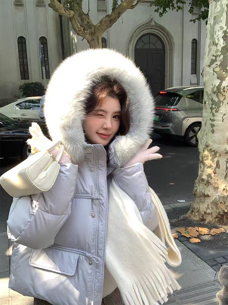 Fashion thick coat short cotton coat for women