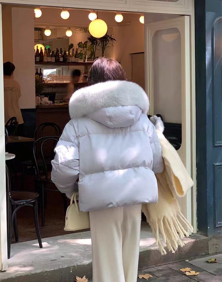 Fashion thick coat short cotton coat for women