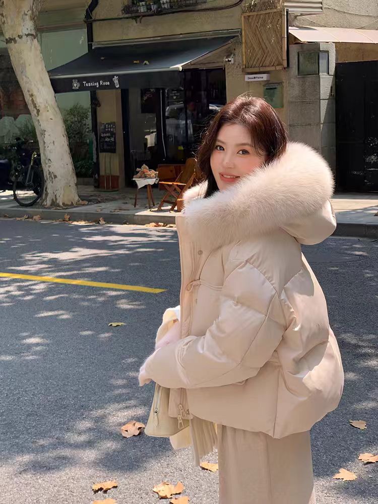 Fashion thick coat short cotton coat for women