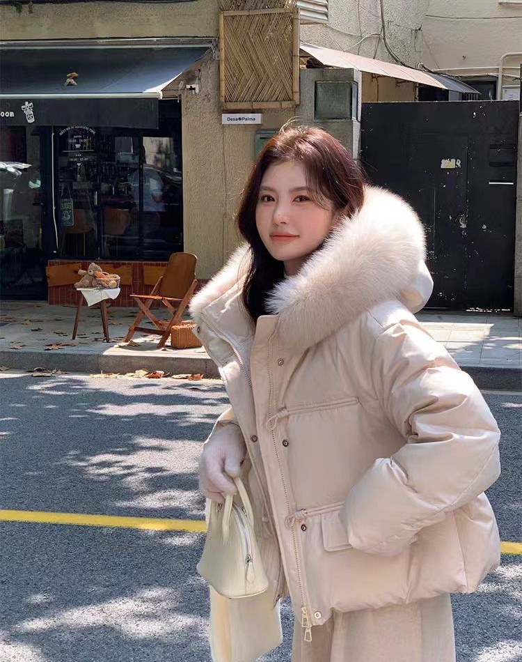 Fashion thick coat short cotton coat for women
