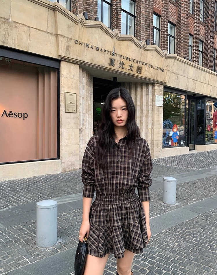 Pinched waist niche shirt spicegirl slim T-back for women