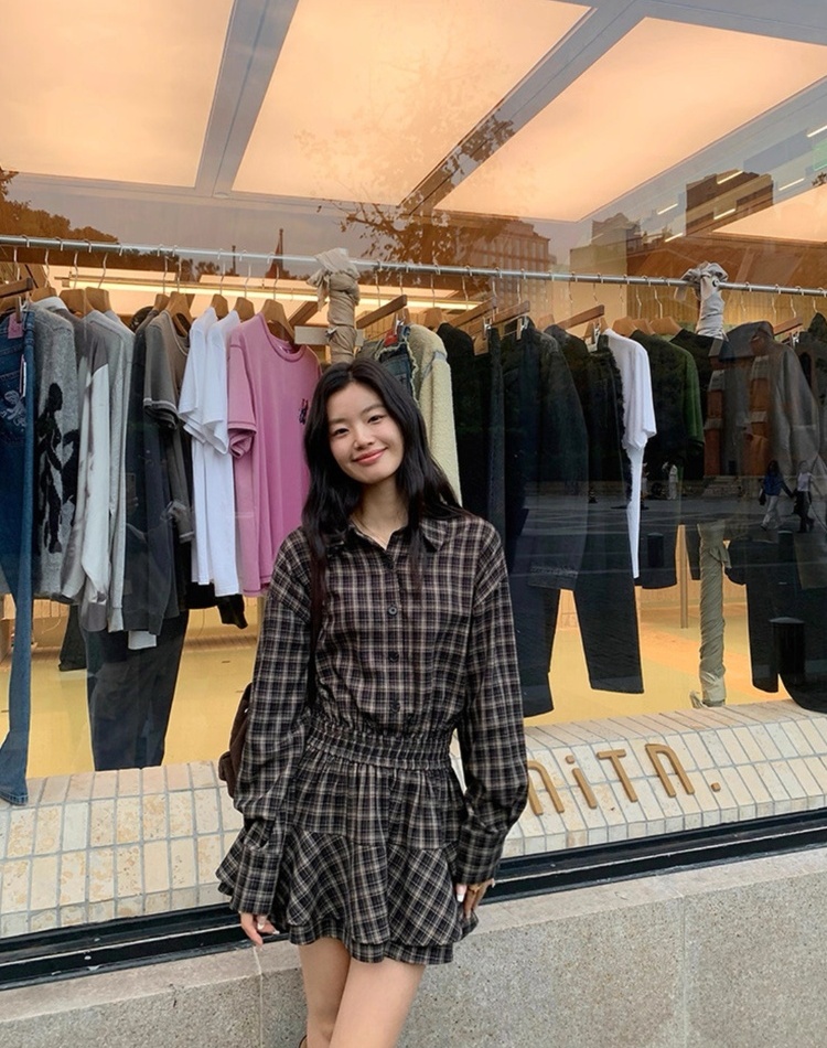 Pinched waist niche shirt spicegirl slim T-back for women