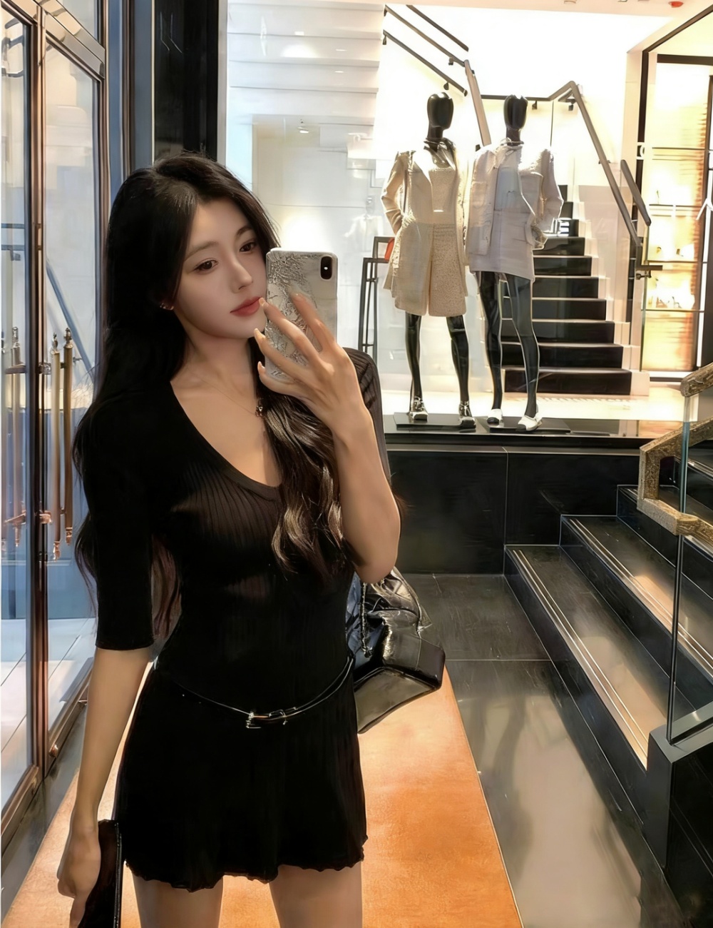 Enticement short sleeve dress pleated T-back for women