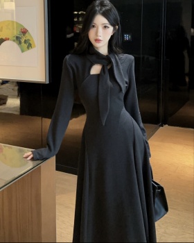 Streamer all-match dress halter slim long dress for women