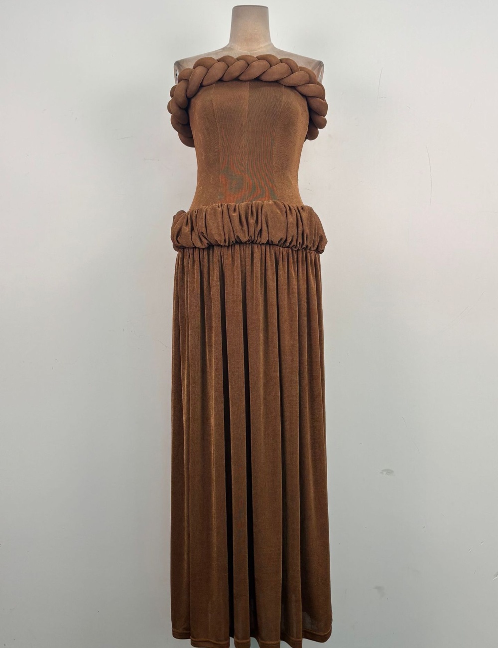 Wrapped chest slim long dress temperament niche dress