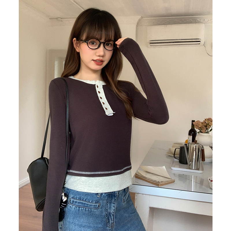 Autumn and winter T-shirt bottoming shirt for women